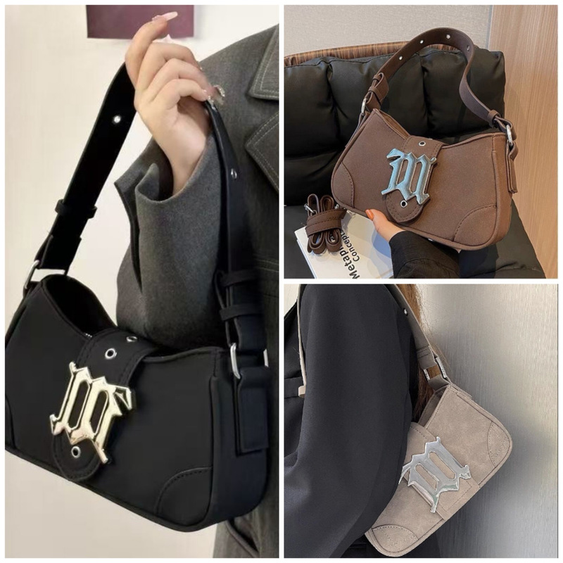 2025 Autumn and Winter New Niche Design Women's Bag Retro Suede Bag Shoulder Handbag 2K Millennial Hot Girl Underarm Bag