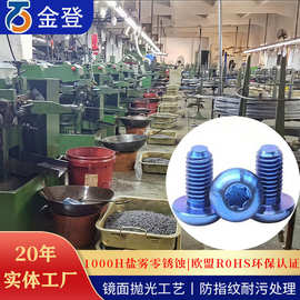 厂家供应钛螺丝 304不锈钢外六角烧钛镀彩色摩托车自行车钛螺丝