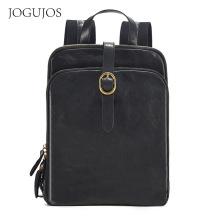JOGUJOS新款植鞣皮女士双肩包小众设计女高级感背包时尚真皮女包