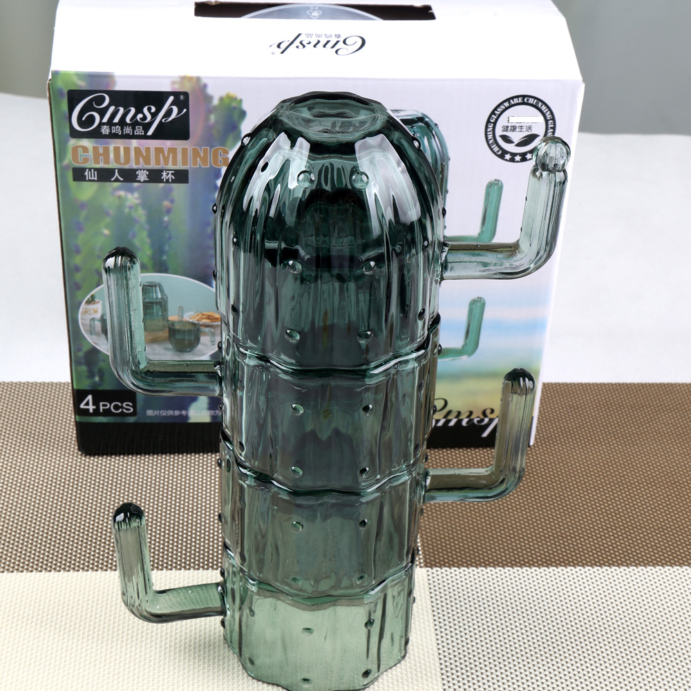 선인장 컵 4종 세트 1*16 세트