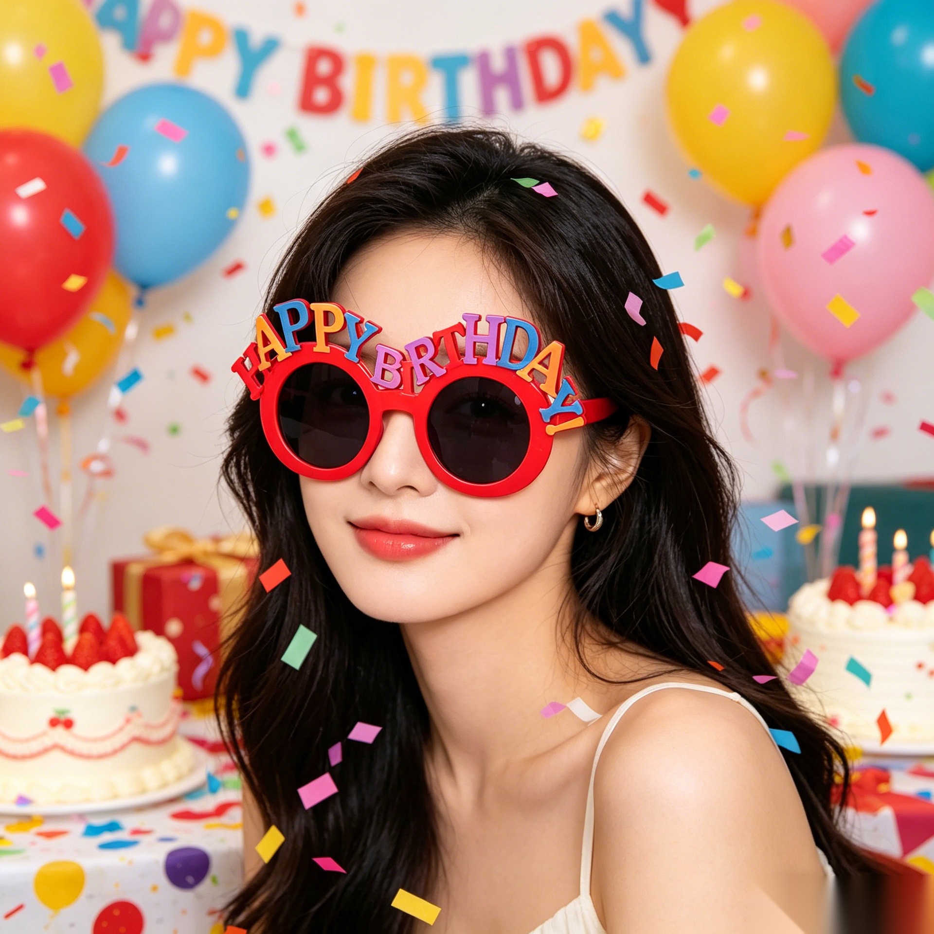 Cumpleaños temático fiesta gafas extrañas feliz cumpleaños pastel vela gafas de diseño de cumpleaños accesorios de fotos
