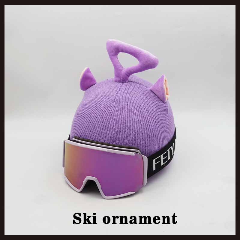 Ski Helmet Cover Cartoon Doll Decoration Motorcycle Helmet Accessories