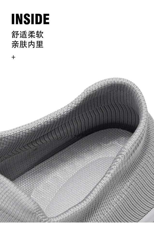 Giày lười vải dệt lưới unisex xỏ chân đế mềm nhẹ cỡ lớn, gót 3-5 cm — A 81m màu, A81 màu xám, A81 màu đen chi tiết 9