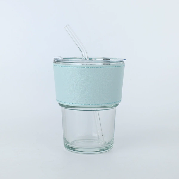 Contains blue cup sleeve transparent