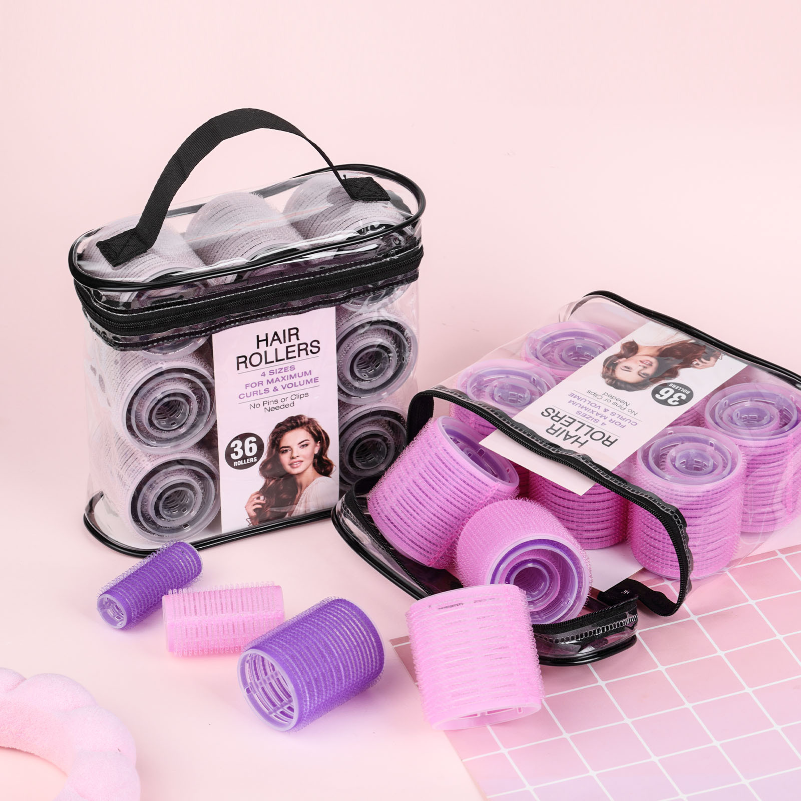 Curling Barrel Hair Care Set Lazy Self-Adhesive Bangs 36 Pack Multi-Size Hair Curling Hair Tools Curling Iron Wholesale