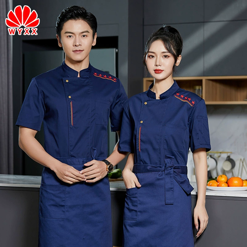 Отель Кейтеринг Кухня Одежда шеф-повара Мужская весенне-летняя столовая Ресторан Рабочая одежда шеф-повара с коротким рукавом