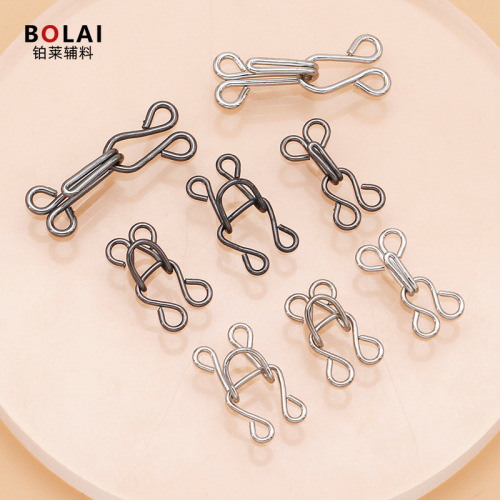 Wholesale style buckle underwear bra invisible hook buckle fur coat hand-sewn buckle coat collar hook trousers hook