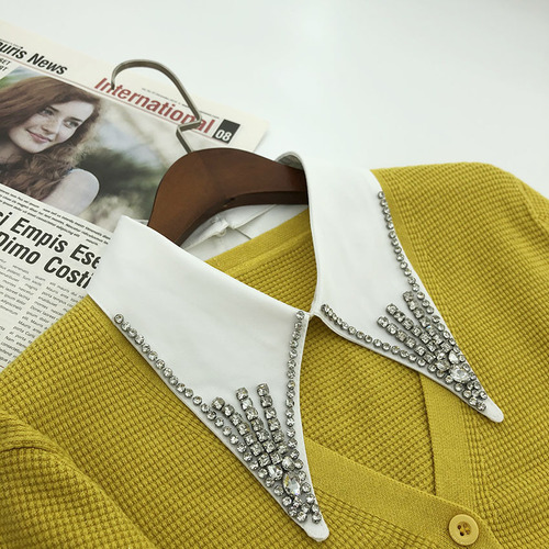 Hot-selling exaggerated high-end hand-sewn fake collar Internet celebrity clothing women's clothing for nothing fashion trends own factory