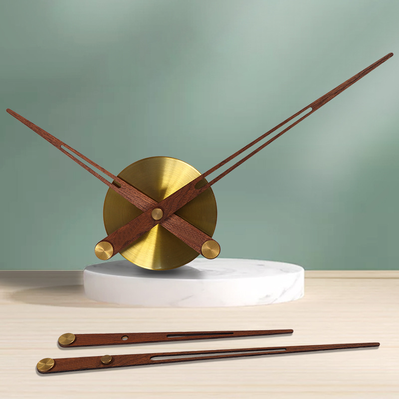 Reloj de metal placa de madera maciza gran puntero sol movimiento DIY reloj creativo hogar foto pared Cruz puntada Reloj de pared