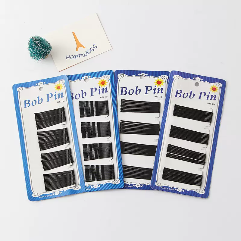 发卡钢夹子头饰黑色一字夹加粗侧边夹刘海夹盘发造型固定碎发夹子