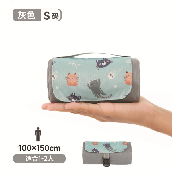 Handheld light and thin beach carpet for traveling for camping