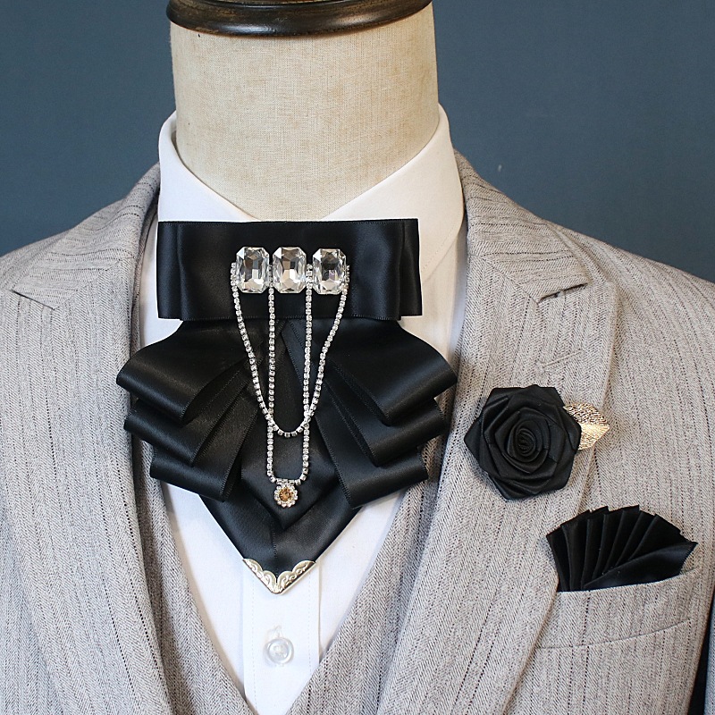 Black three-piece suit