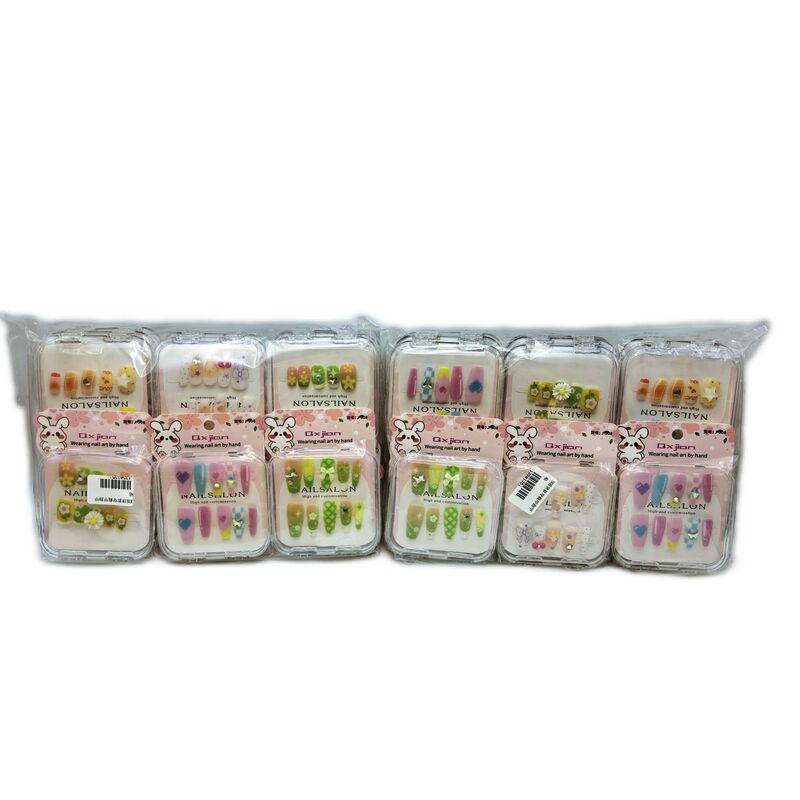 Cute Cartoon Nail Stickers for Girls, 2026 New Style, Long Nail Stickers for Girls, Transparent Box, Nail Art Stickers Cute Cartoon Nail Stickers for Girls, 2026 New Style, Long Nail Stickers for Girls, Transparent Box, Nail Art Stickers