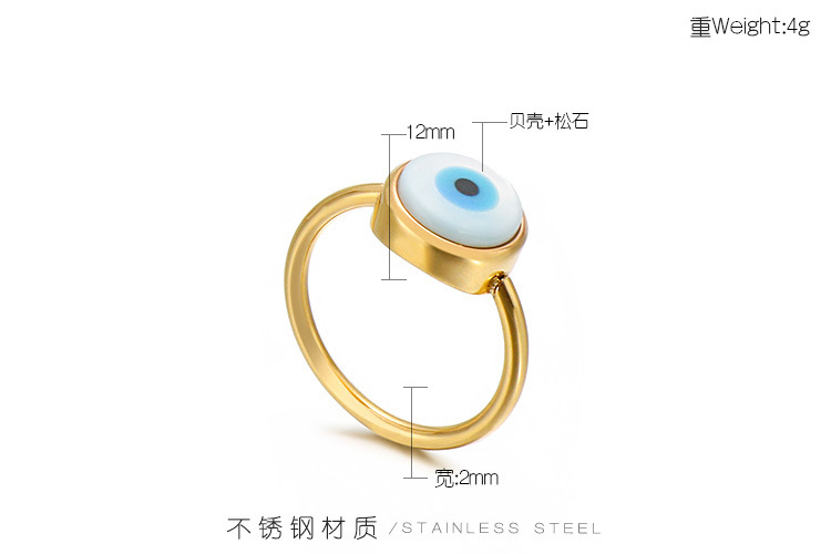 9g Weight PVD Coated Gold Plating Process 18K Real Gold Plated Plating Material Cat's Eye Stone Inlay Material Bracelets, Earrings, Necklace Classification Daily Occasion 304 Stainless Steel Material Devil's Eye Pattern Women's Gender Fashion Style Waterproof Non Tarnish, Inlay Craft Fashion Devil's Eye Titanium Steel Inlay Opal Bracelets Earrings Necklace 4