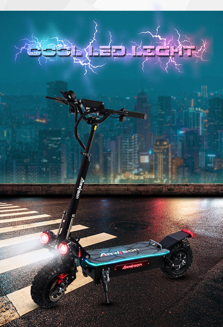 Electric Scooter with High Range, Portable and Foldable, Two-Wheeled Scooter, Lithium Battery-Powered, Performance Portable