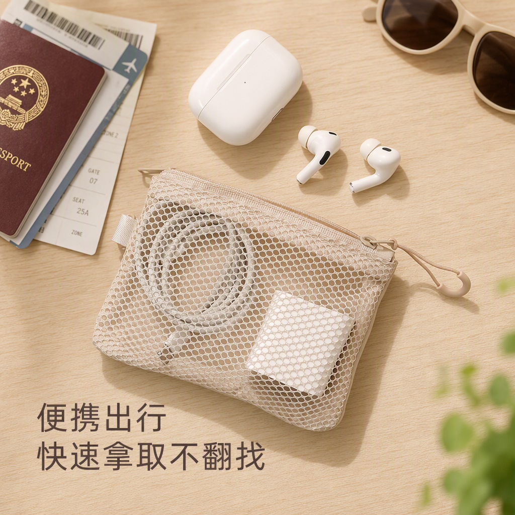 Travel Portable Miscellaneous Storage Bag, Coin Purse, Mini Makeup Bag, Document Bag, Portable Earphone Storage Bag