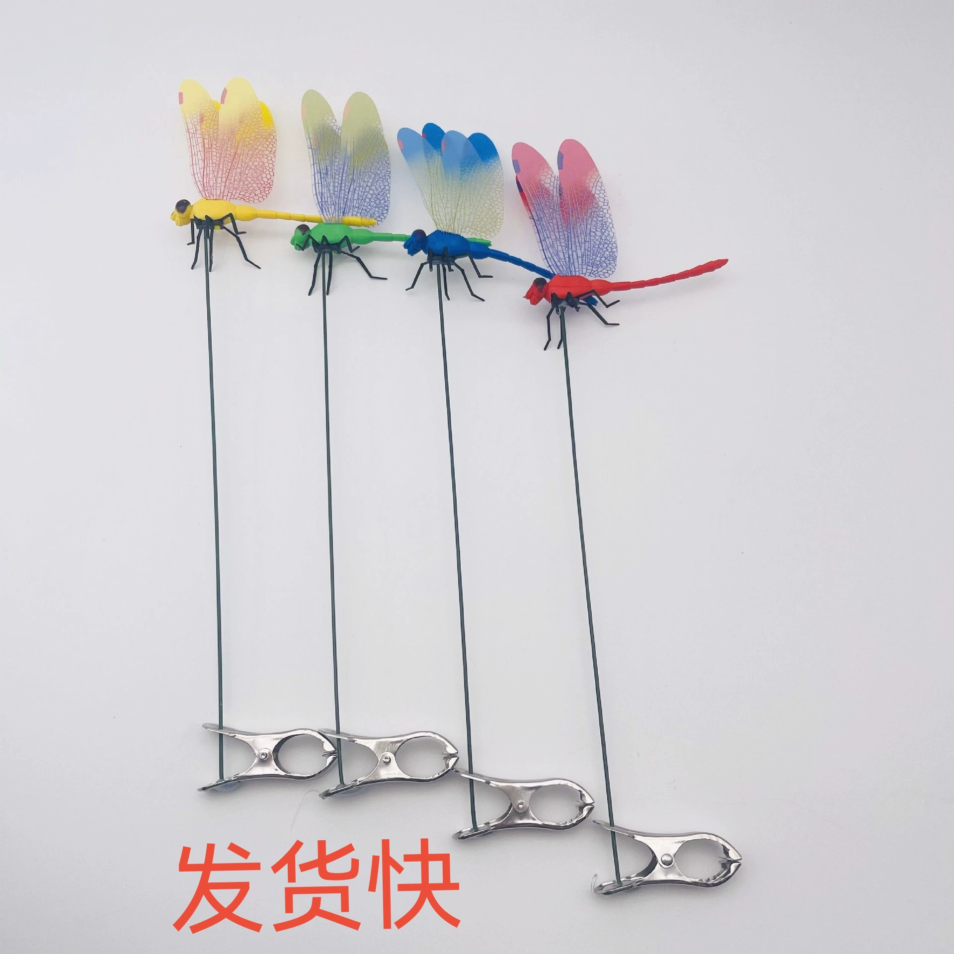 Трансграничный зажим для палки Стрекоза бабочка садовое Украшение Моделирование Стрекоза украшение дома настенные наклейки фон садовое украшение