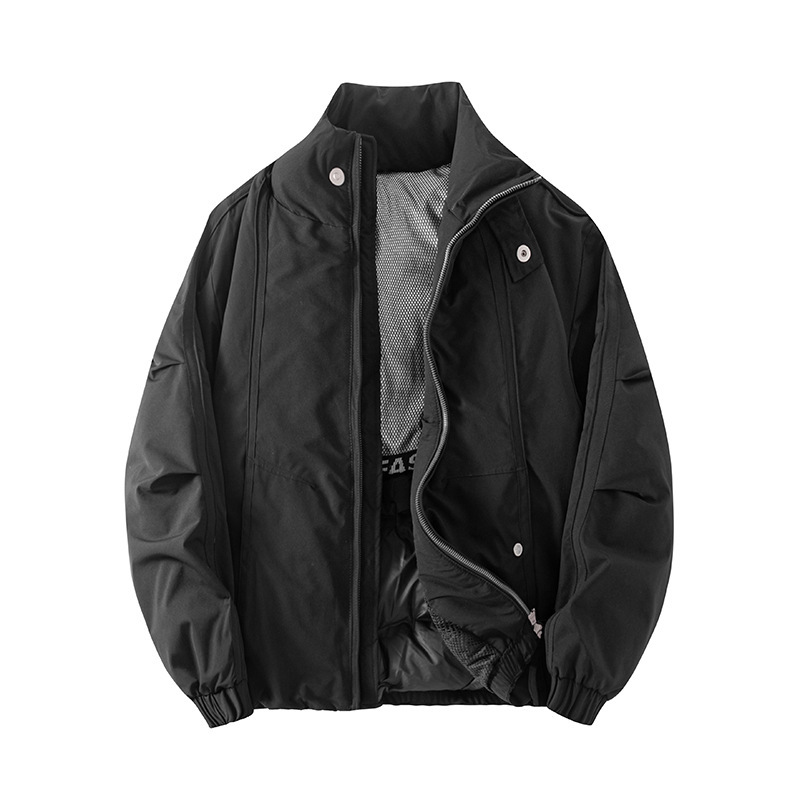 Chaqueta de plumón de cuello vertical para hombres invierno 2025 nueva marca de moda alta sensación de abrigo ligero chaqueta de invierno para hombres