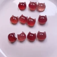 Натуральный голубиный кровавый красный клубничный кристалл кошачья голова подвеска diy аксессуары для левого и правого отверстий аксессуары спот завод прямых продаж