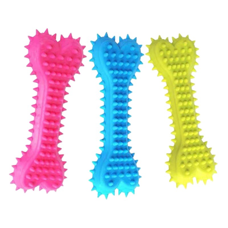 TPR nuevo perro de juguete dientes molares limpieza de púas hueso juguete de goma suave amor molar suministros para mascotas image 1