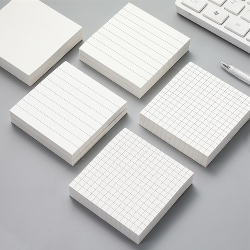 Simple bolsillo cuaderno estudiante Plaid en blanco página interior Bloc de notas recordatorio etiqueta Nota nota pegajosa n veces pegatinas