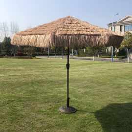 户外2.7米遮阳伞折叠太阳伞沙滩伞稻草伞茅草伞景区伞雨伞庭院伞.