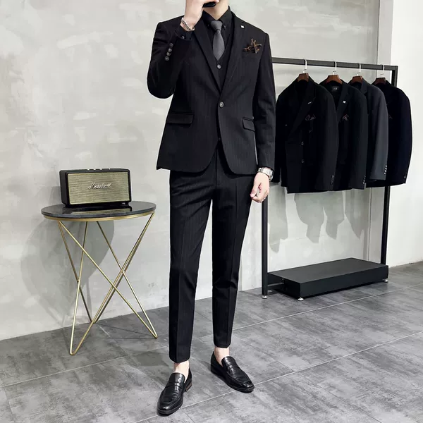 Black set, suit, trousers