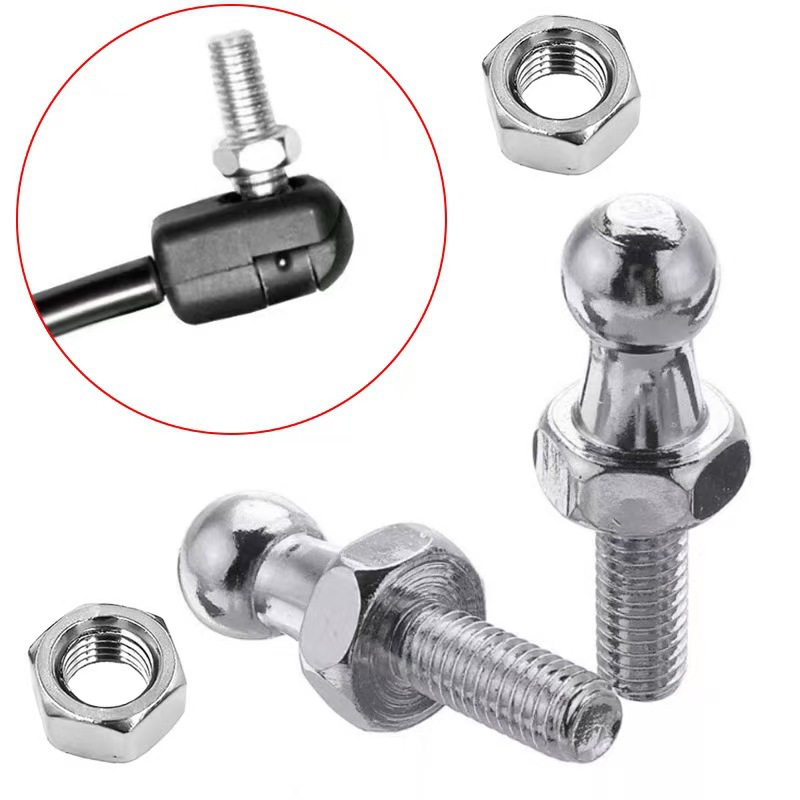 10mm Ball Head Screw Car Gas Strut Rod Gas Spring Support Rod Ball Head Base Metal Ball Head Bolt Adapter