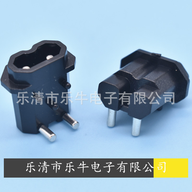 8字AC插座 花生形AC母座 摄像机电源插座 B字形电源接口