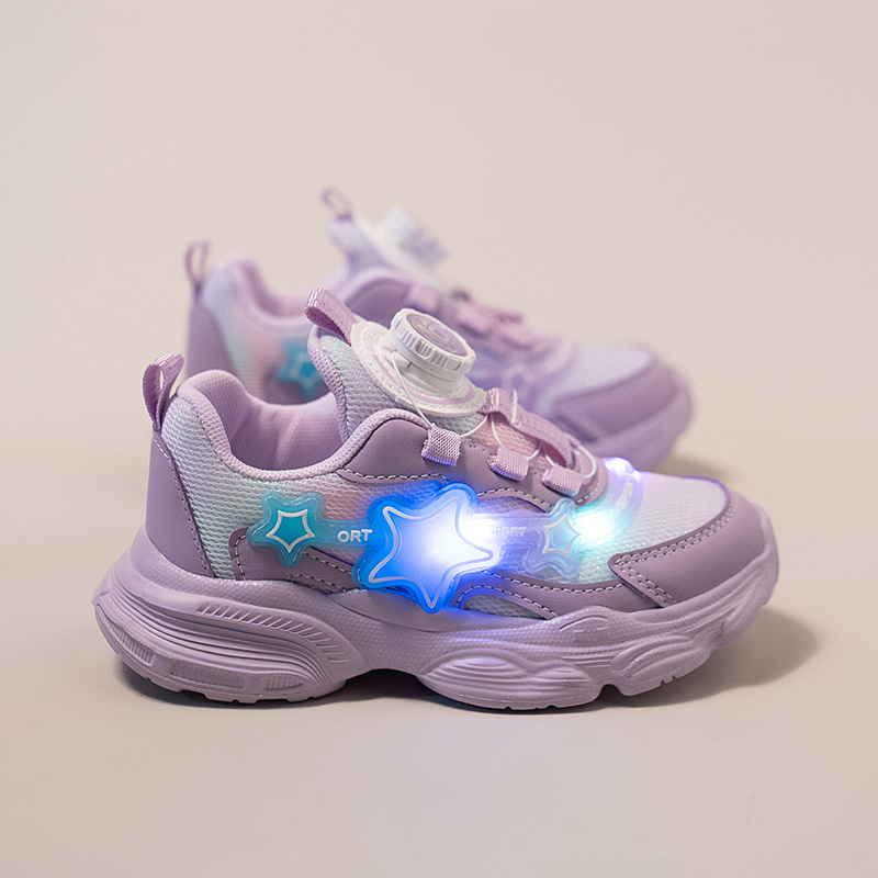 보라색 봄과 가을 그물 신발]