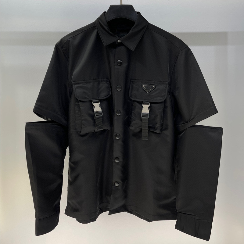 25 Years of Spring & Fall New Chest Triangle Logo P Home Detachable Casual Jacket Jacket Top