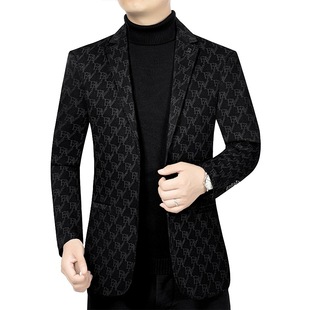 2024 Spring and Autumn new middle-aged men's suit jacket dad wear high-end business casual suit men's jacket
