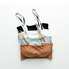 Printless Japanese good-quality suspender shirt with cupless wire strap bra summer modal underwear base shirt