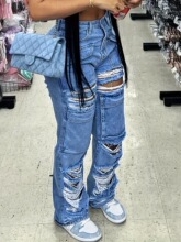 D 11171 Women's Casual Denim Pants ����ţ�п� ŷ���羳