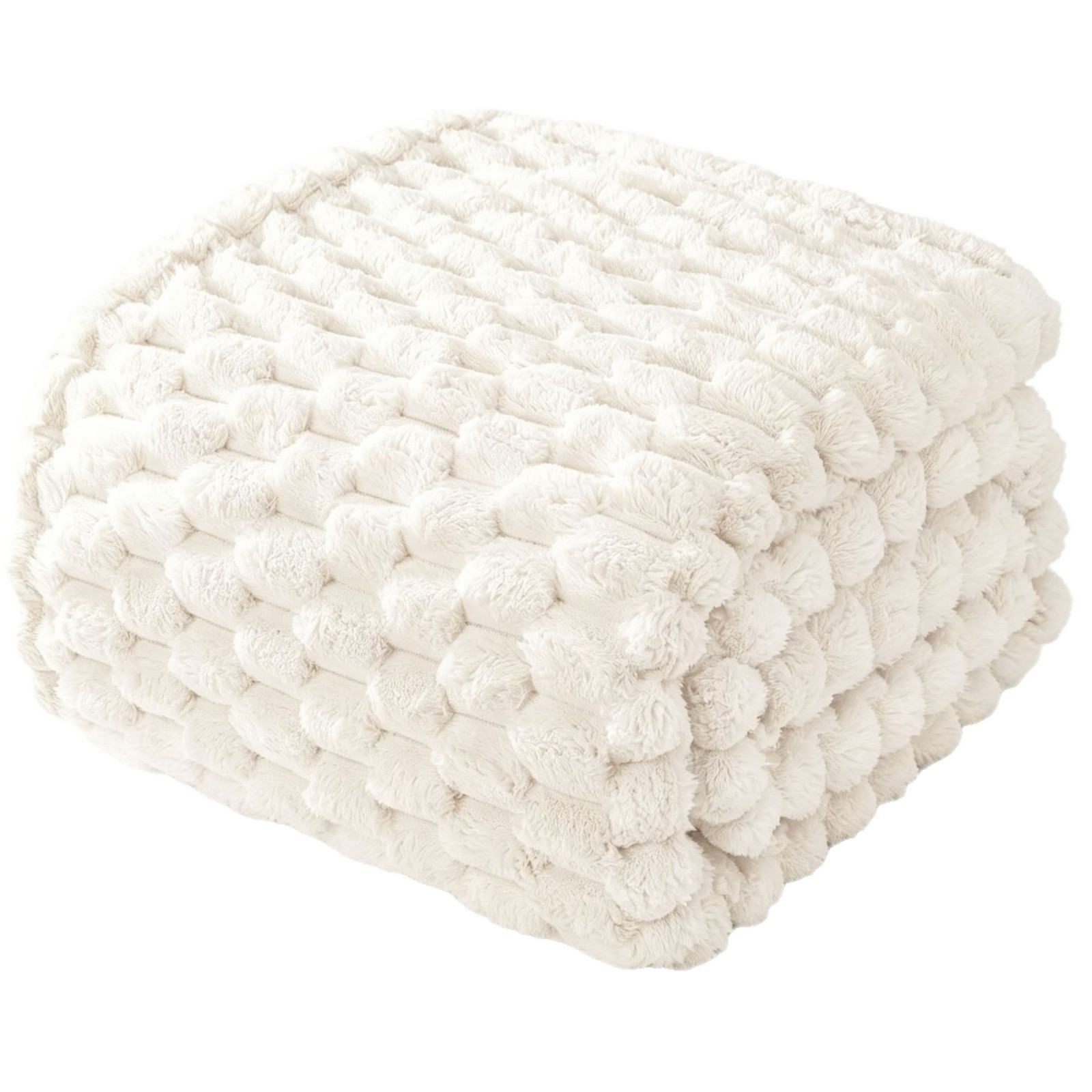 Manta Tejida Térmica para Siesta Jacquard 3D de Poliéster y Franela para Oficina y Dormitorio