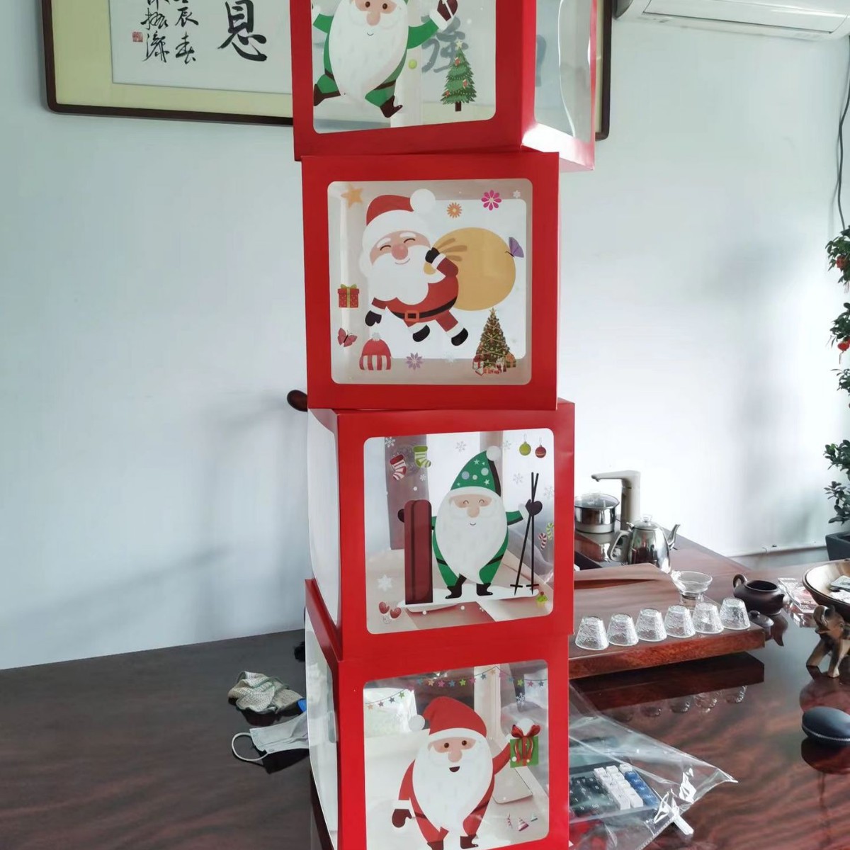 Bebé Sorpresa caja en línea celebridad transparente globo caja amor confesión boda cumpleaños escena diseño decoración fiesta caja