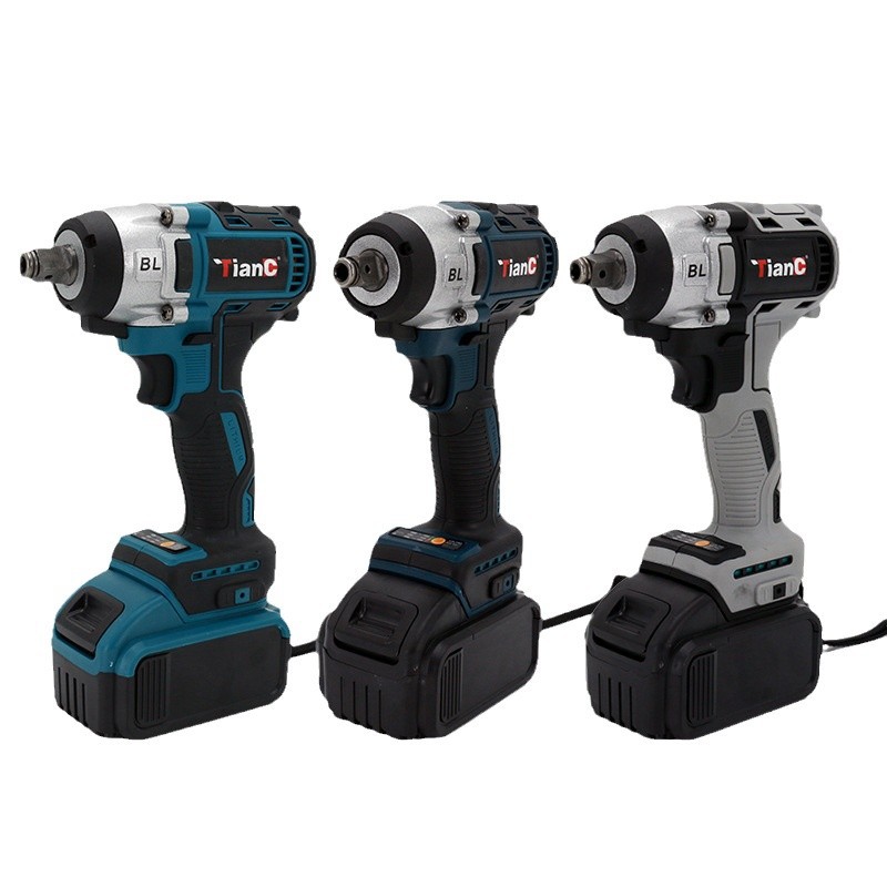 El comercio exterior al por mayor de litio eléctrico de gran torque llave sin escobillas recargable carpintería Rack reparación de automóviles llave eléctrica