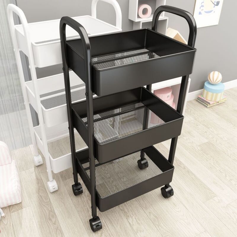 Kitchen Shelf Storage Rack Floor-Standing Multi-Layer Bathroom Storage Rack Bathroom Storage Mobile Trolley Vegetable Rack
