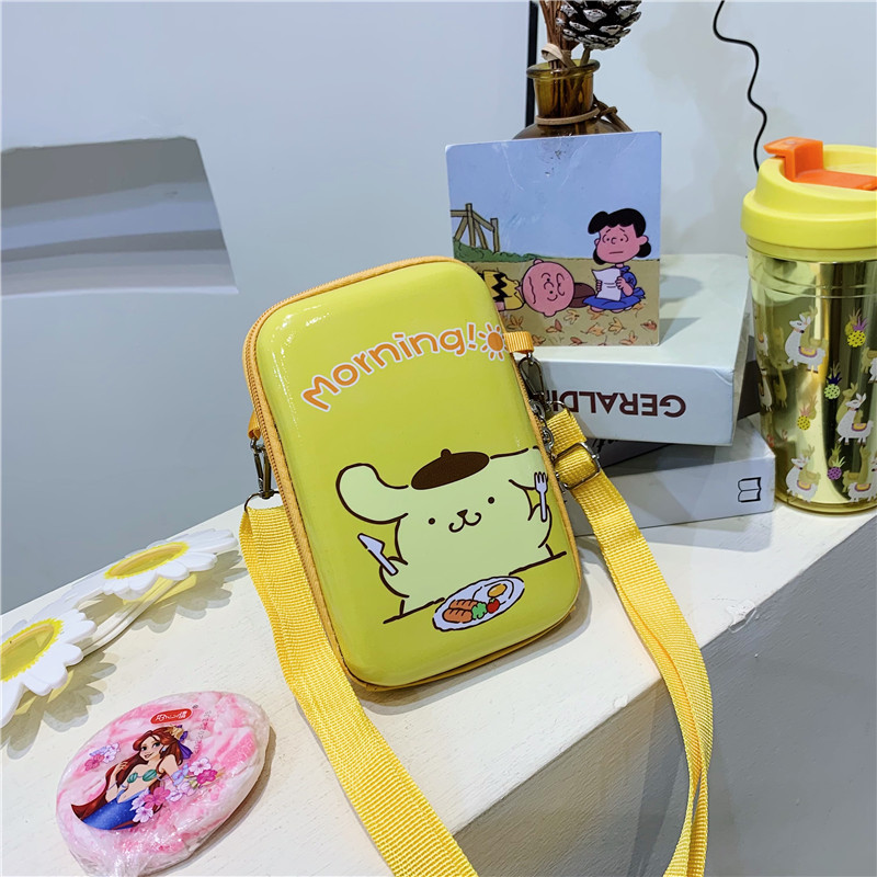 Lindo viaje de los niños de dibujos animados cambio pequeño bolso femenino nuevo teléfono móvil bolso bebé hombro crossbody bolsa de almacenamiento de moda