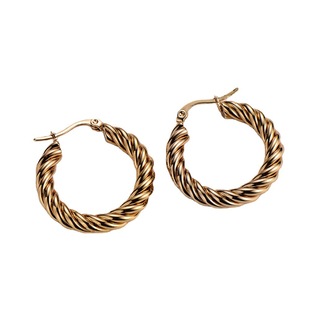 AML [2022 new] twist gold earrings round South Korea fashion style TikTok live supply jewelry