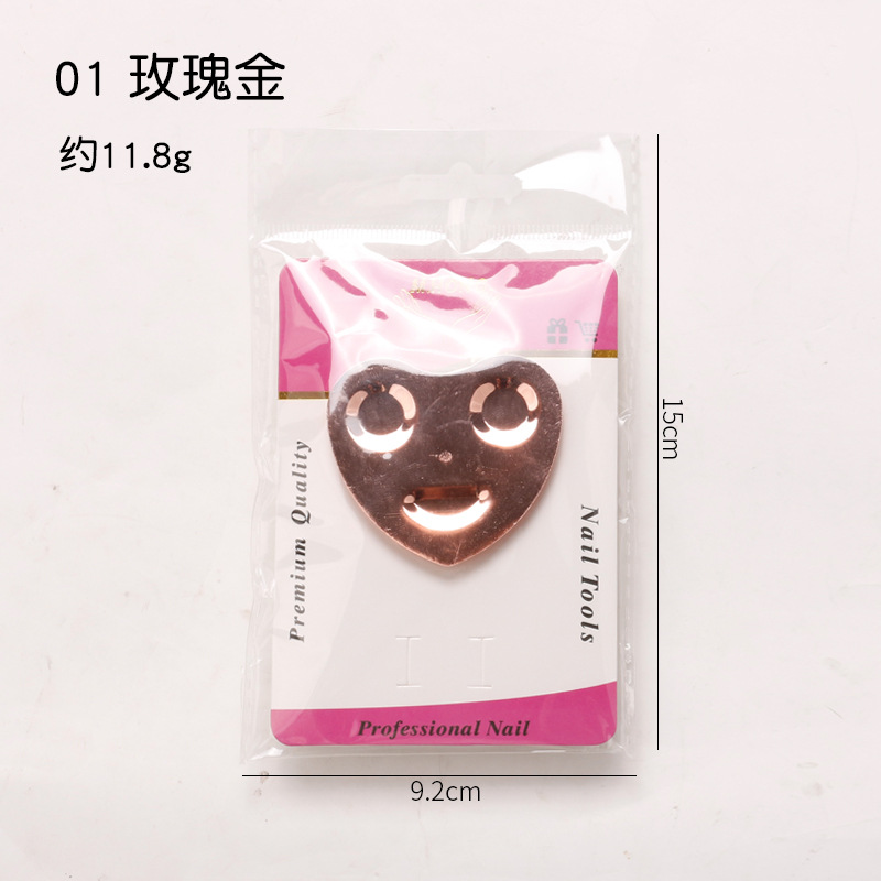 Venta caliente transfronteriza de uñas anillo de acero inoxidable paleta de color chapado en titanio multi-forma anillo de uñas tatuaje bordado pigmento placa