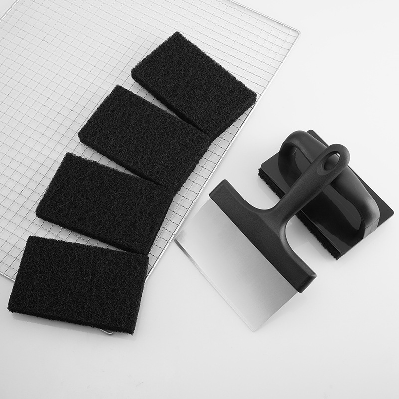 Household Cleaning Scraper Stainless Steel Barbecue Grill Grill Net Cleaning Brush Bbq Cleaning Tool Teppanyaki Scouring Pad