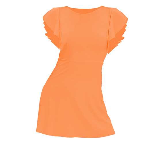 lulu nylon dance summer sexy women's short-sleeved sports dress optional bottoming golf tennis skirt wholesale