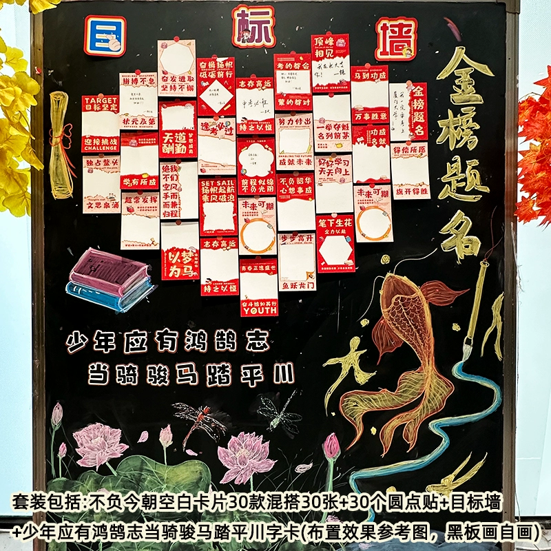 Postcard, cards on wall for kindergarten for elementary school students