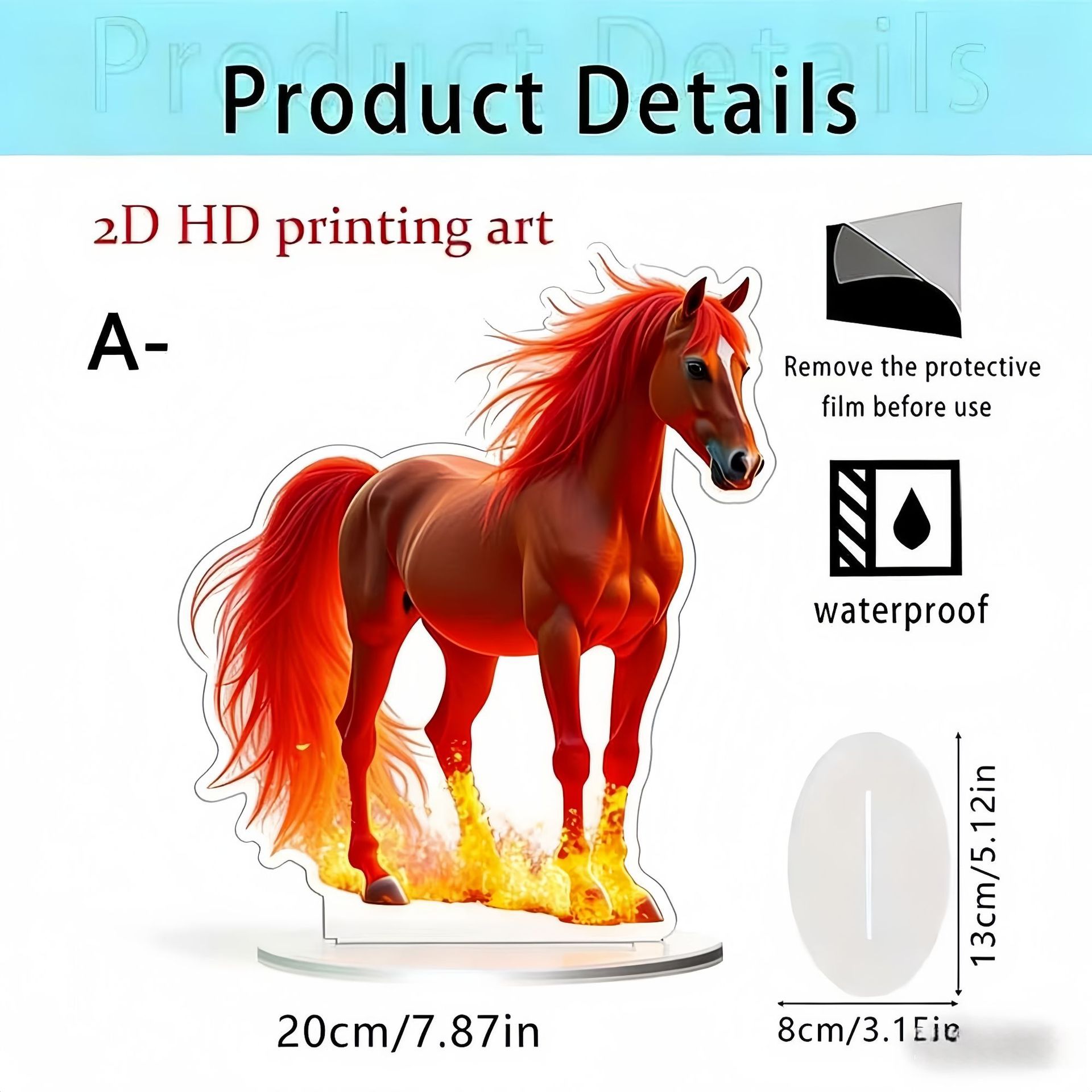 Colgante transfronterizo nuevo año del caballo 2026 acrílico 2D decoración de escritorio para el hogar decoración de la sala de estar decoración de vacaciones del dormitorio