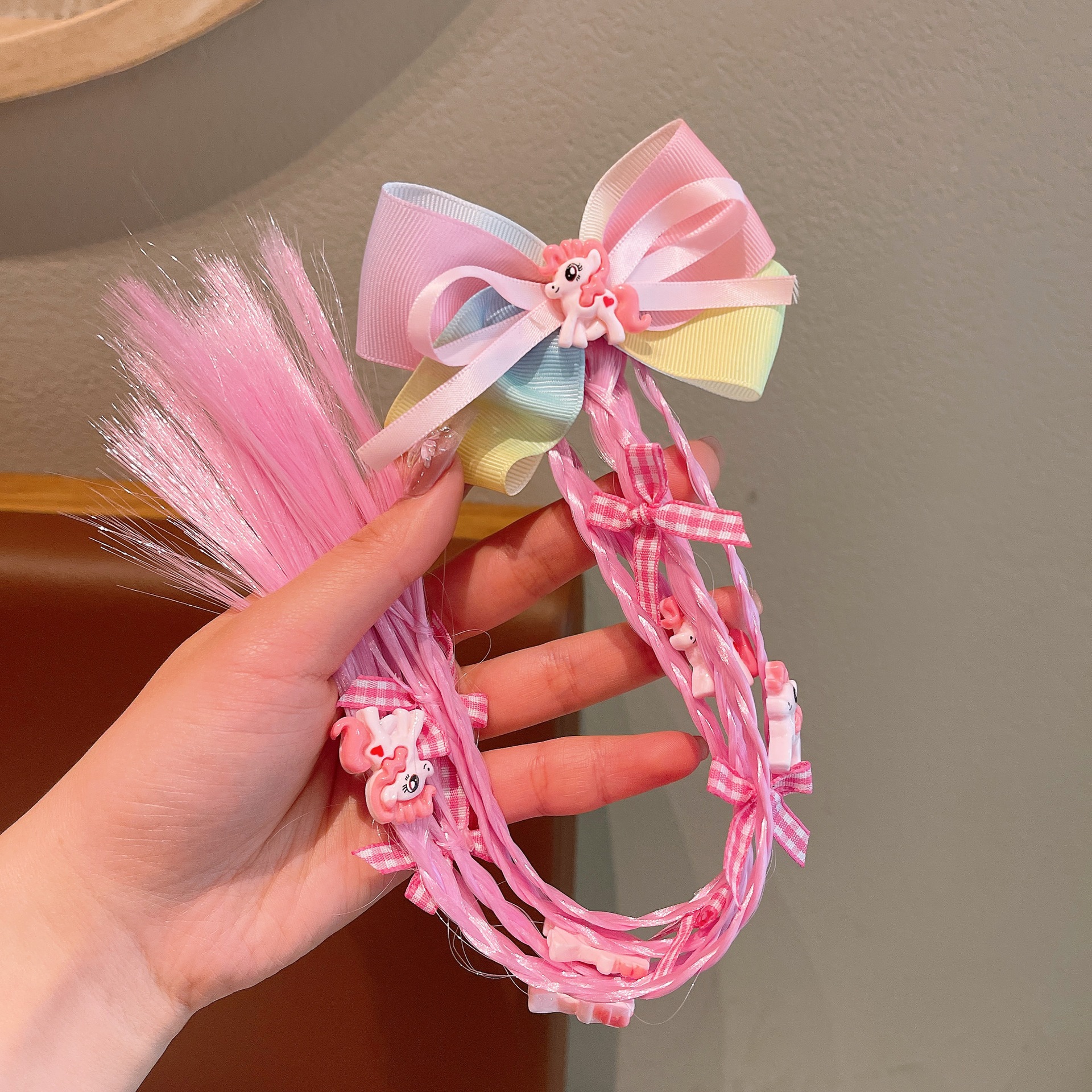 38# Trenza sucia de pony colorido