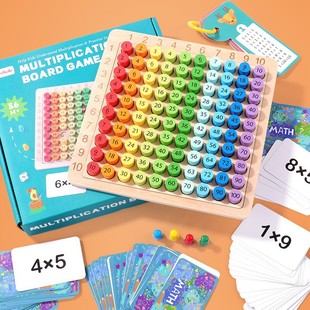 Children's ninth multiplication formula table kindergarten 99 multiplication table mathematics early education digital board game wooden educational toys