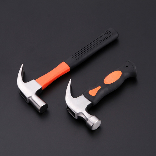 Factory direct sales multifunctional claw hammer tool set hammer head small hardware hammer carbon steel hammer rubber coated forging hammer