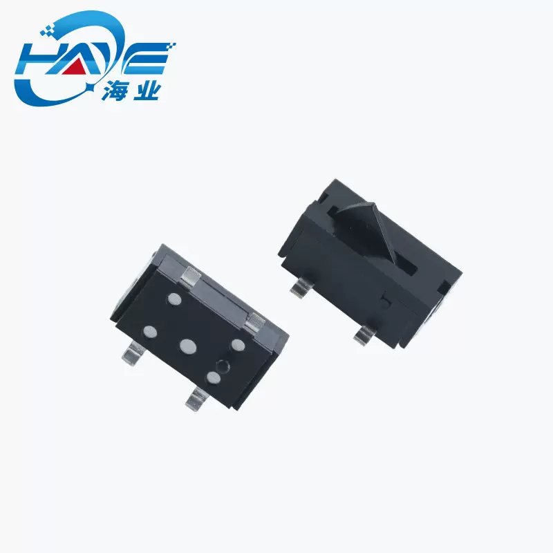 海业电子 微型检测限位复位开关 黑色尖头贴片一个柱检测开关C-18