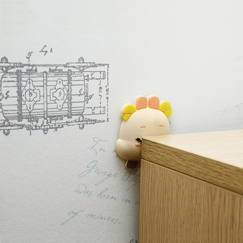 Cute Pet Anti-Collision Pad Refrigerator Door Handle Silicone Wall Sticker Door Back Anti-Collision Artifact Cabinet Door Wall Protector Wholesale